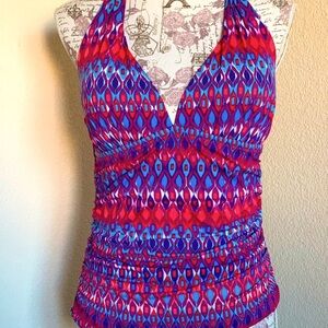 La Blanca Vibrant Halter Tankini Top